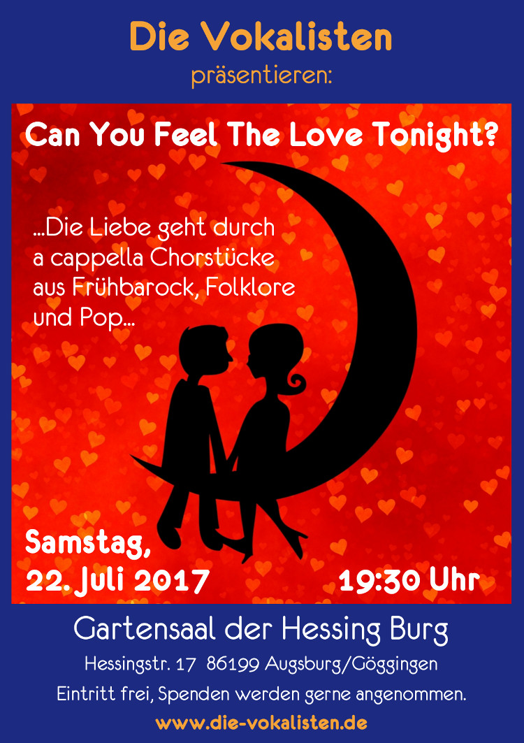 Plakat Die Vokalisten Can You Feel The Love Tonight 2017