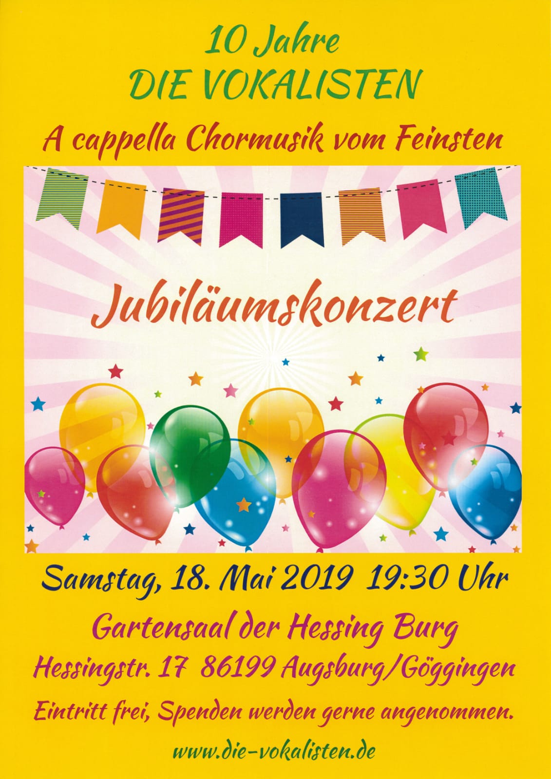 Flyer Die Vokalisten Can You Feel The Love Tonight 2018